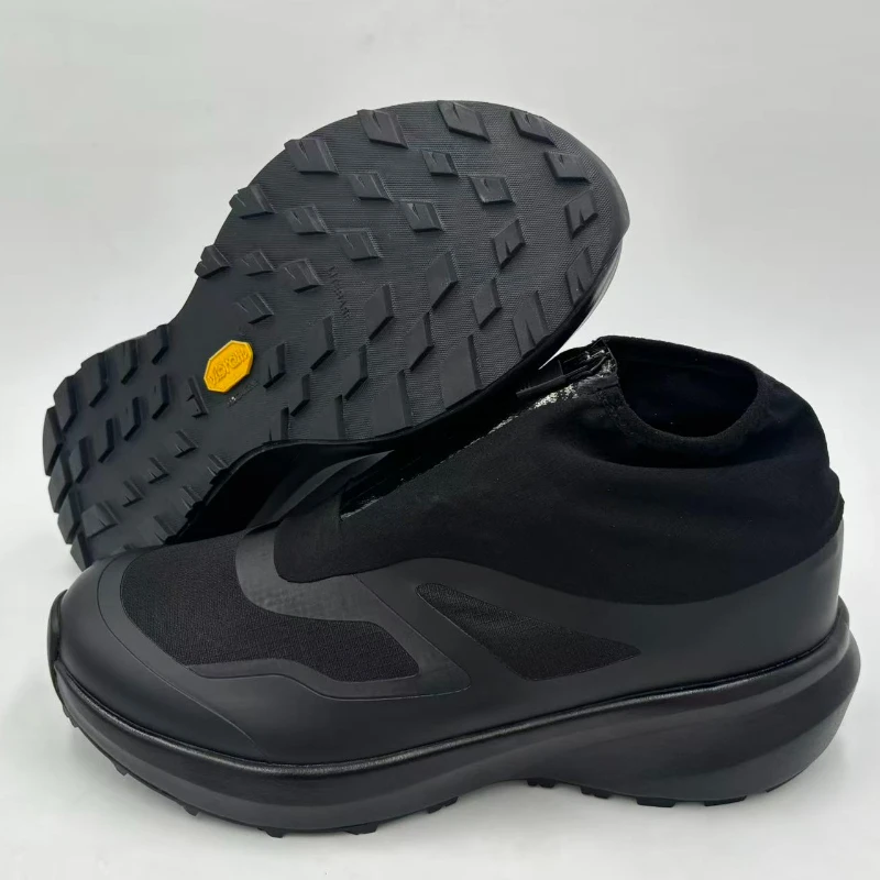 

2026 Hot Sale Trekking Sneakers Men Black High Top Mountain Shoes Mens Outdoor Boots Man Brand Designer Zip Trekking Shoe