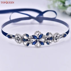 TOPQUEEN Fashion Full Rhinestone Wedding Belt Crystal Women's Belt Bridal Dress Accessories Party Bridesmaid Gifts S464-ML