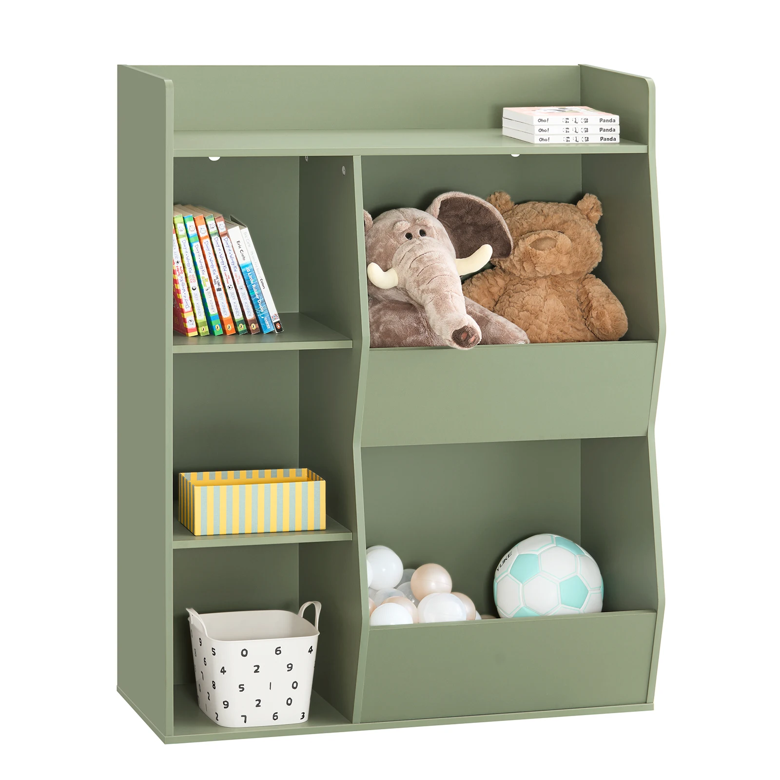 SoBuy KMB55-K Scaffale per bambini con 5 scomparti aperti Scaffale per bambini per riporre giocattoli