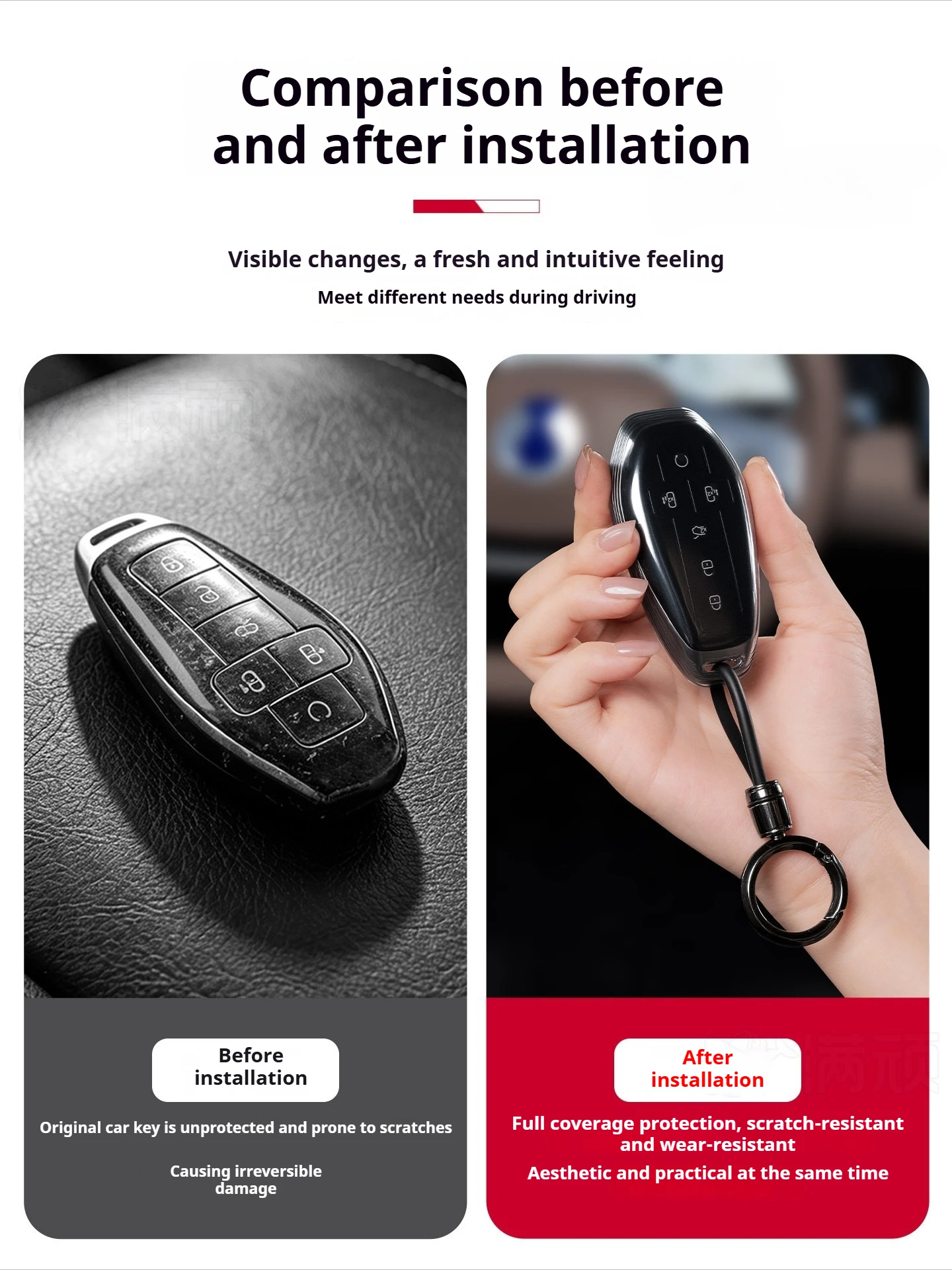 For Denza D9 2nd Generation 2025-2026 Smart Key Protective Cover TPU All Inclusive Anti Fall Protective Cover Car Accessories