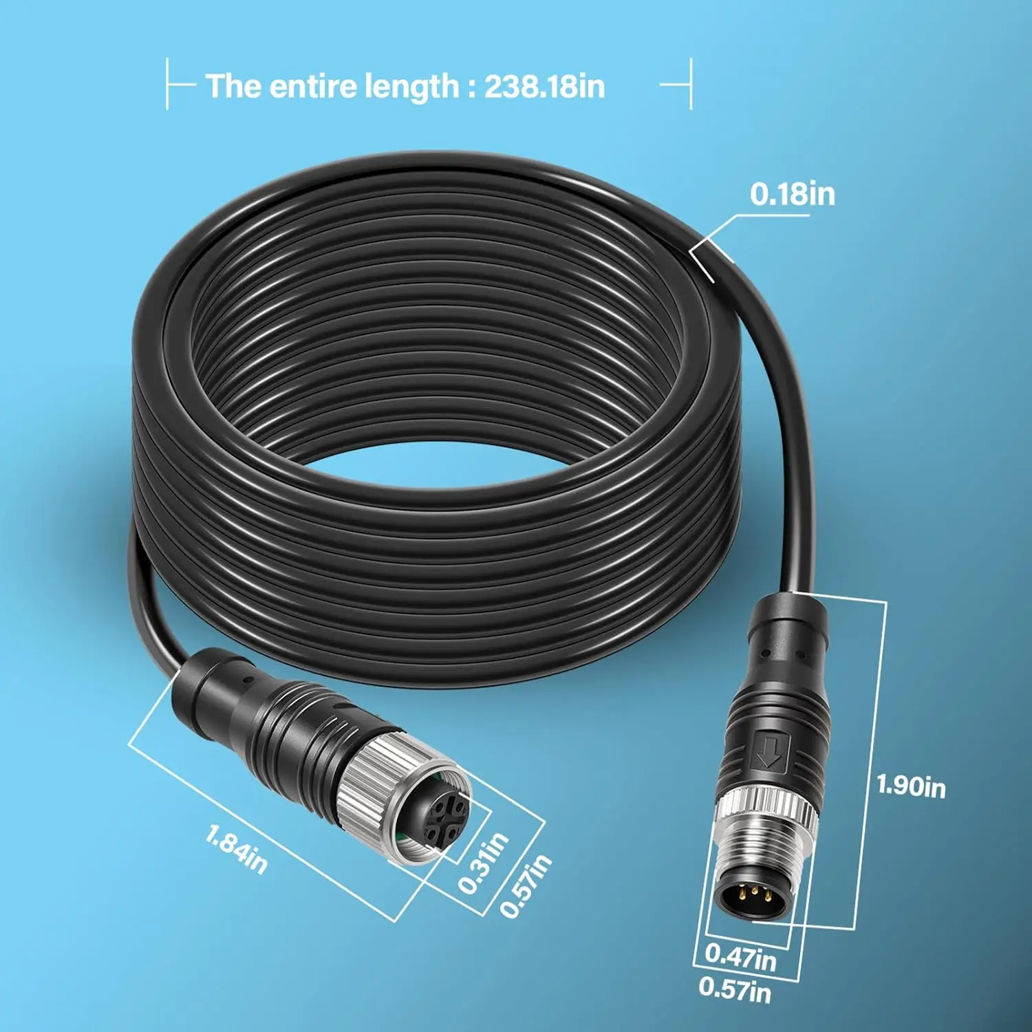 MX NMEA 2000 (N2K) 6m-Foot Drop Cable Backbone Cable Extension Cable for Lowrance Simrad B&G Navico & Garmin Networks view 6