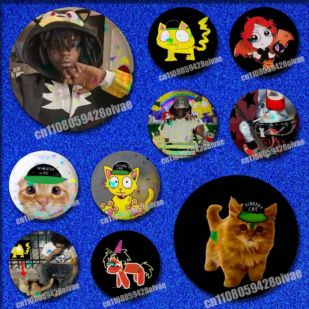 

W-Wifiskeleton suburban daredevil pony Insignia Badge Cover For Round Pin Brooch Decoration 32mm 25mm 44mm 75mm 58mm