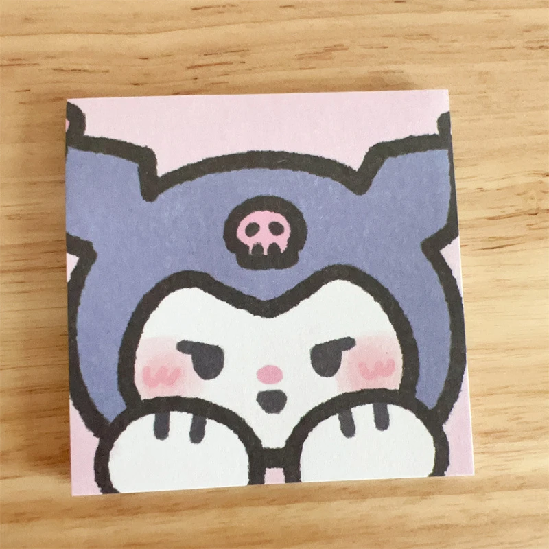 Sanrio Série Cartoon Avatar Sticky Notes, Melody Note, Papel decorativo, Estudante artigos de papelaria, Bonito Estilo Ins, 50pcs por livro