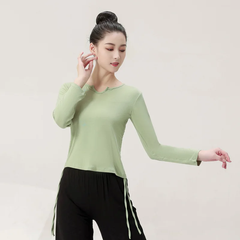 بدلة ممارسة الرقص النسائية الكلاسيكية للجسم للرقص الصيني العرقي