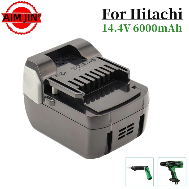 

14.4V 6.0Ah Li-ion rechargeable battery, suitable for Hitachi cordless drill tool BSL1430 CJ14DSL BSL1440 CR14DSL BSL1415