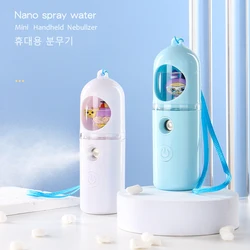Portable Handheld Nebulizer Cartoon for Kids Luminous Funny Hydrating device USB Charging Face Moisturizing Steamer Skin Care