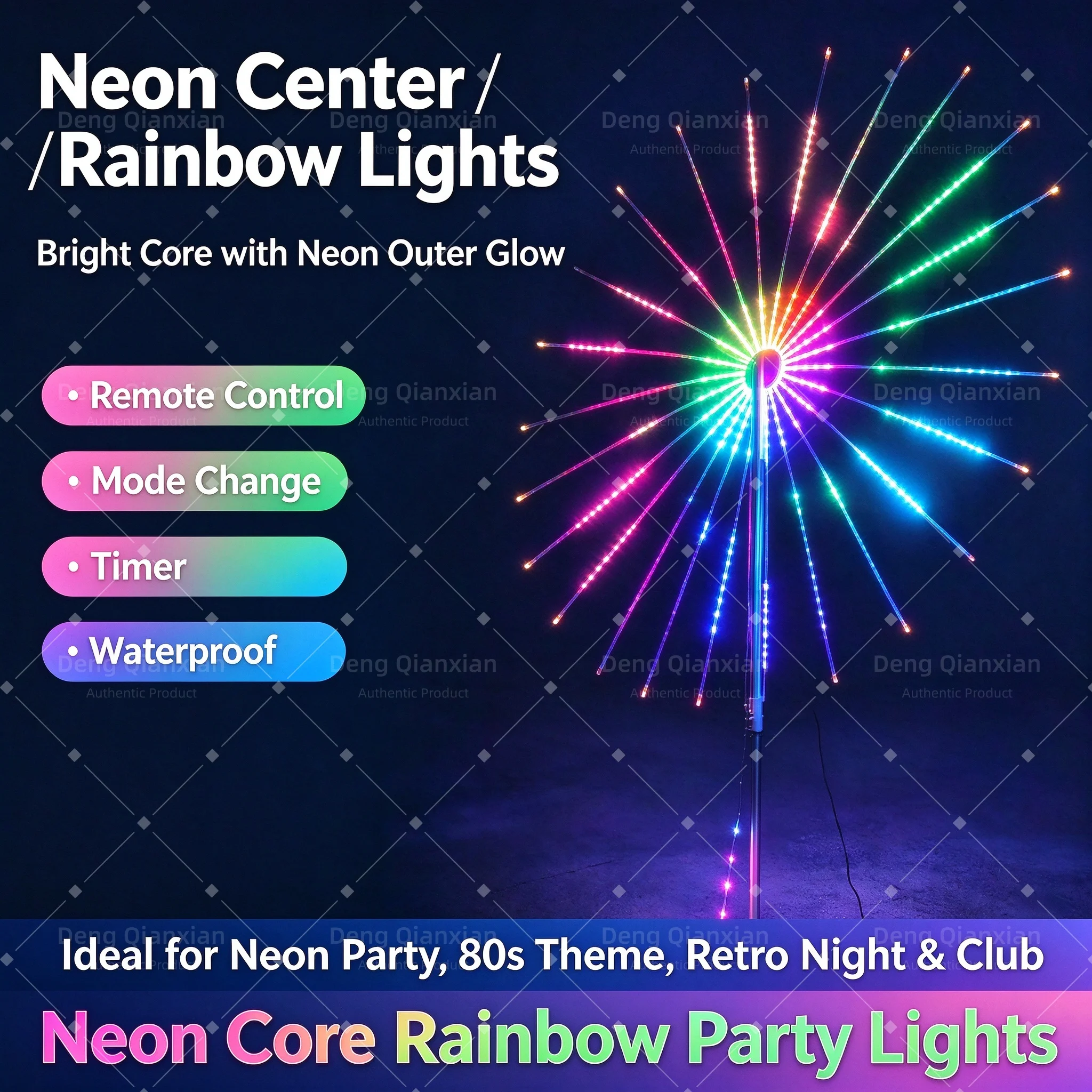 Outdoor Waterproof Firework Lights RGB, Dual Speakers Sound Sync Dancing, Programmable APP Control for Park Square Decoration