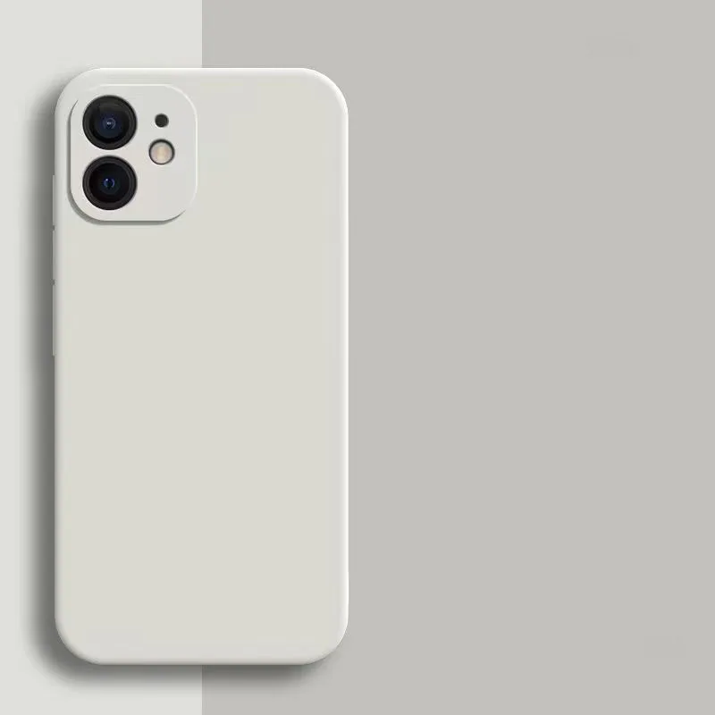 Funda protectora de silicona líquida para iPhone 11 12 13 mini 14 15 16 16e 17 Air Pro X XR XS Max 7 8 Plus SE 17e, cubierta trasera 4