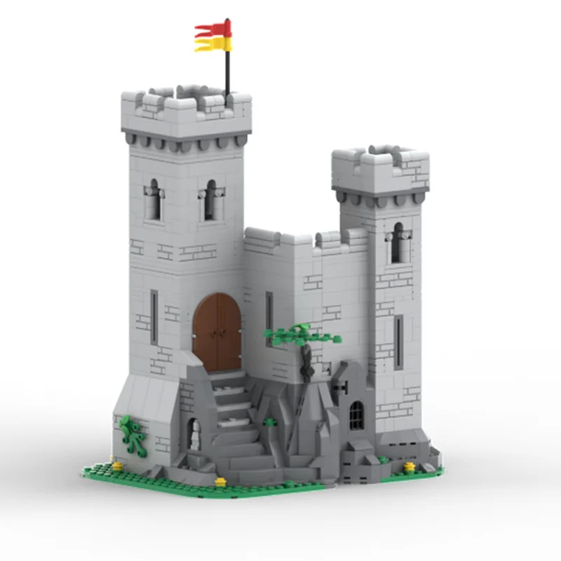 Premium MOC Building Blocks Kit - Medieval Knight Castle Model, Engaging Assembly Toy Set, Perfect Holiday Gift for Architecture