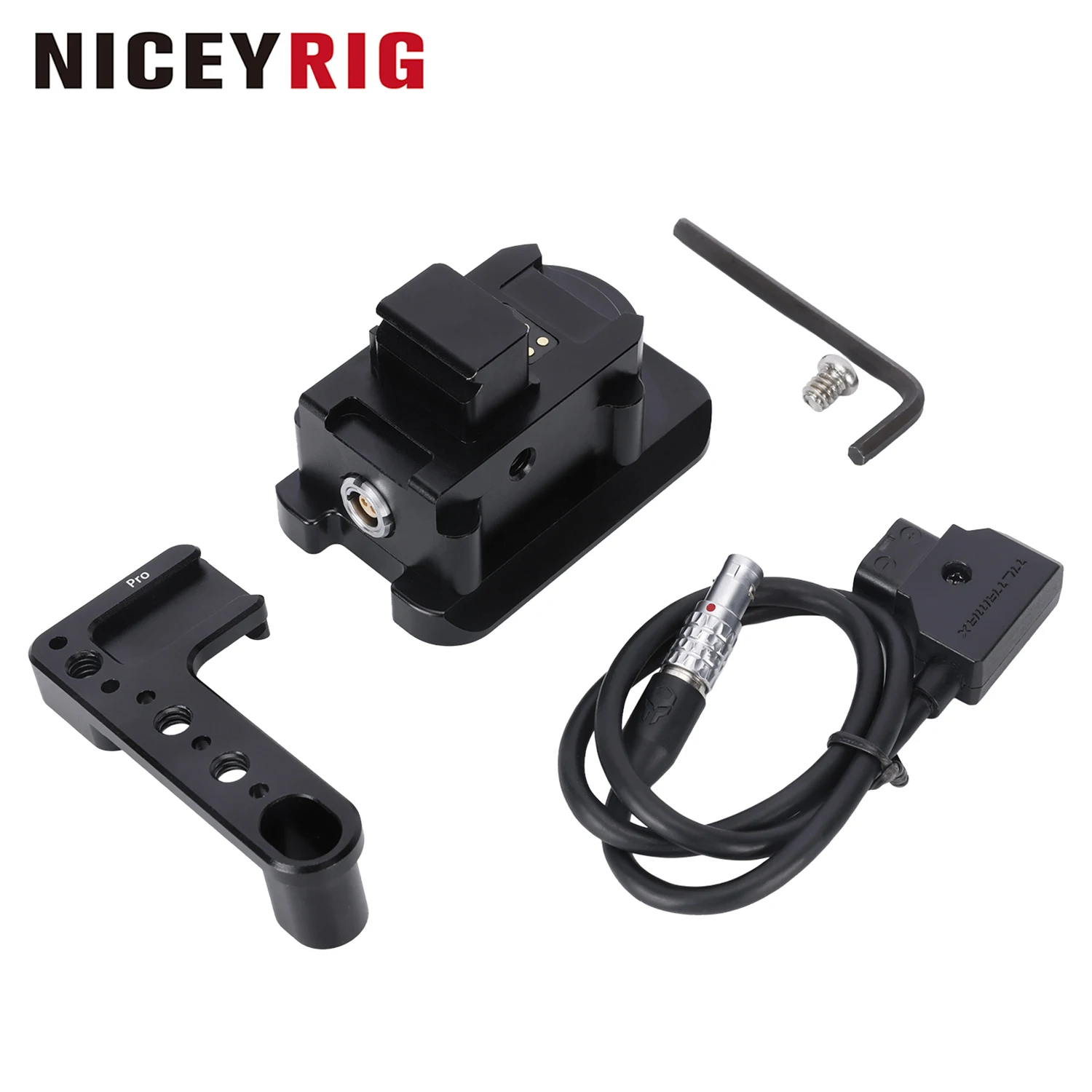 NICEYRIG Power Supply Base Plate for DJI RS 2/3 Pro / 4 Pro Integrated Quick Release Plate Dovetail for Tripod Stablizer Gimbal