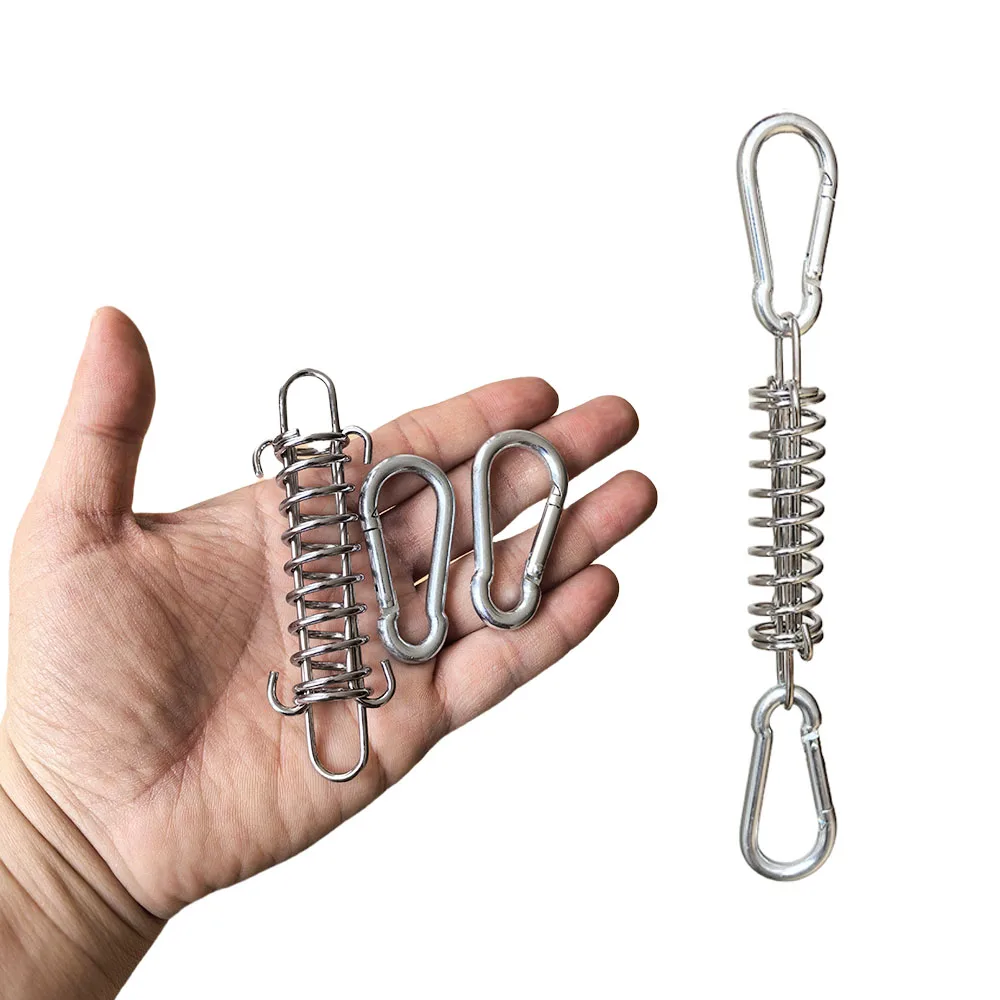 4/6 pcs camping tent with wind cord, spring buckle, tensioner, camping deck stakes, carabiner clips, awning fastener, fixed hook
