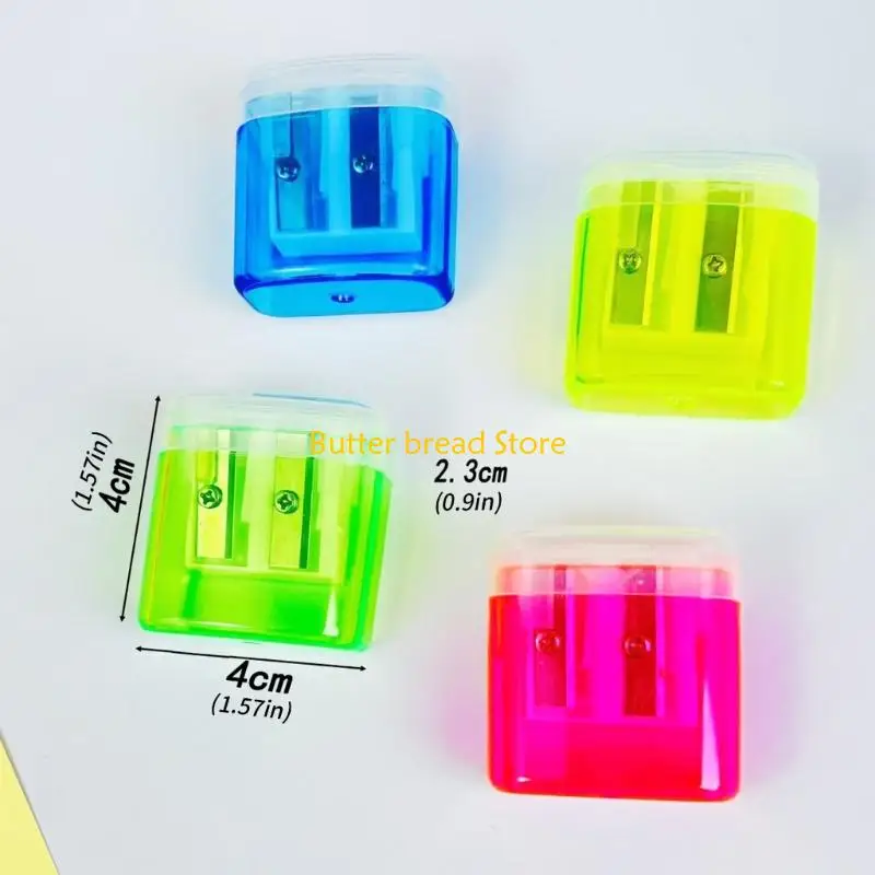 W89C Doble agujero agujeros con lápiz Manual afilar a lápiz Herramienta afilado lápiz