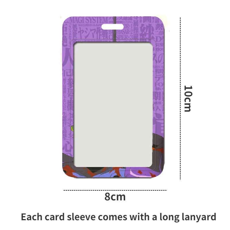 EVANGELION  EVA-01 TEST TYPE Card Cover ABS Work Name Card Holders Business Work Card ID Badge Lanyard Holder Plastic Bags Case