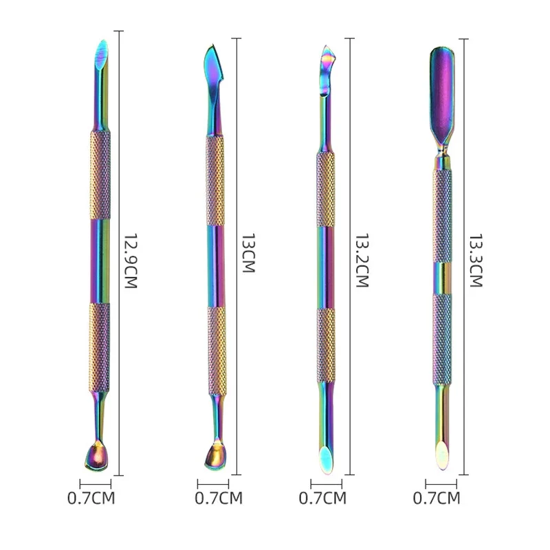 Nail Art Hook Type Cuticle Pusher Nagellak Remover Gel Nagellak Dunschiller Schraper Roestvrij staal Pedicure Manicure Tool