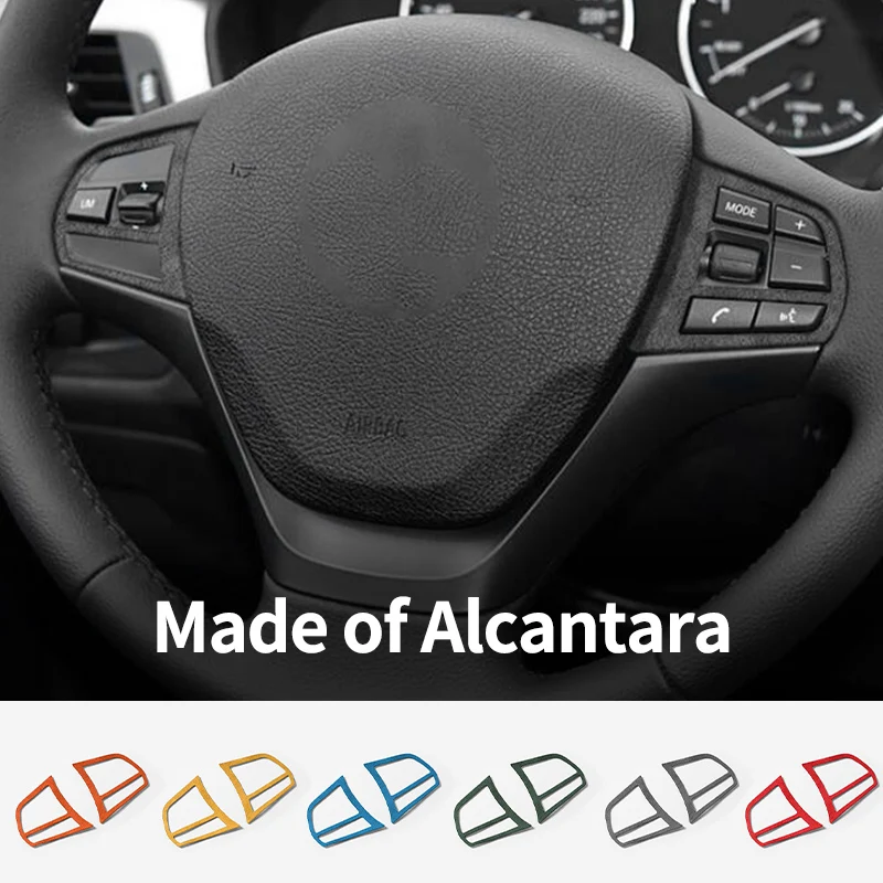 For BMW F20 F21 F30 F34 Steering Wheel Trim Frame Sticker Car Premium Interior Tuning Accessories Customizable Made of Alcantara