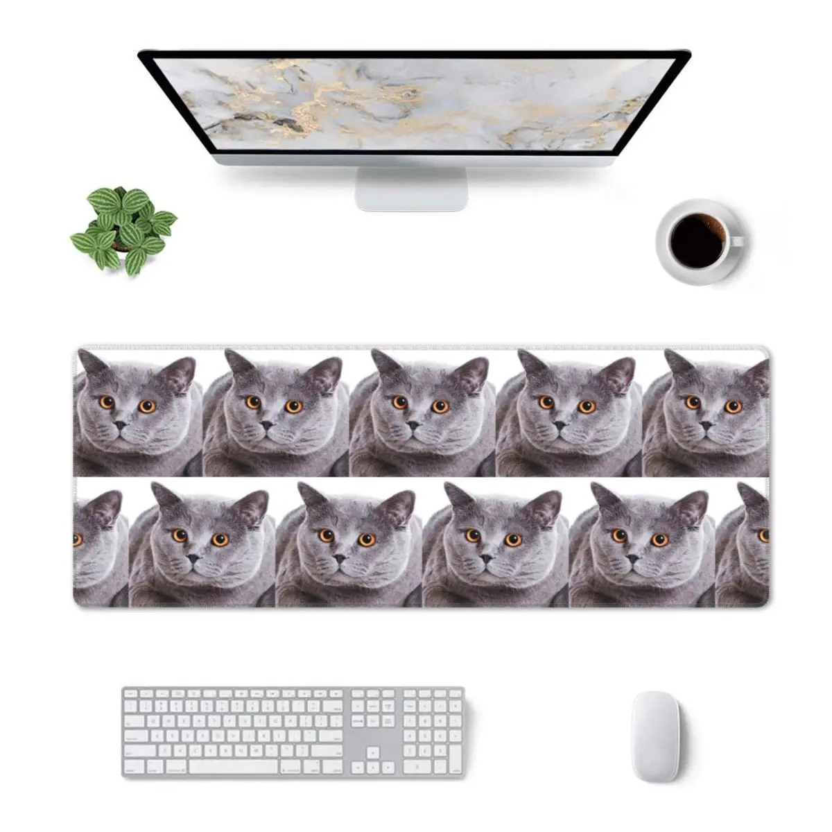 Large Mouse Pad Cartoon New Cat Gamer PC Laptop Mats Keyboard Carpet Computer Gaming Office Accessories Desk Mat