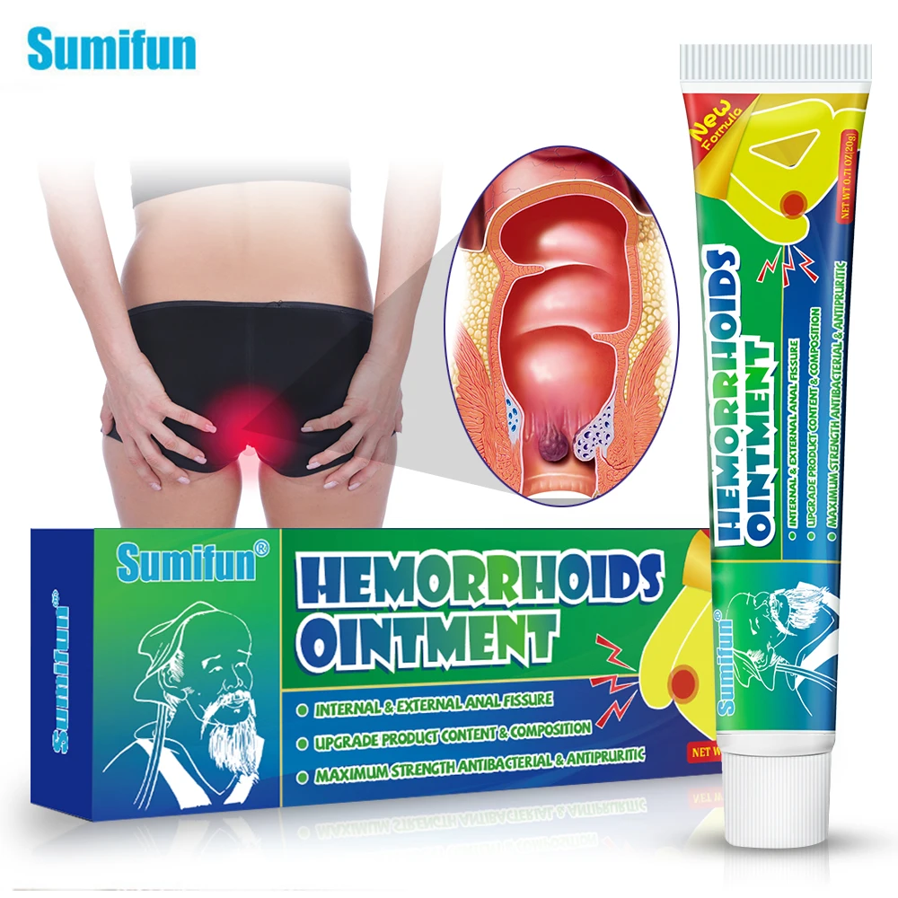 

20G Sumifun Medical Hemorrhoid Ointment Relieve Hemorrhoid Pain Anal Bleeding Swelling Anal Fissure Treatment Cream Body Care