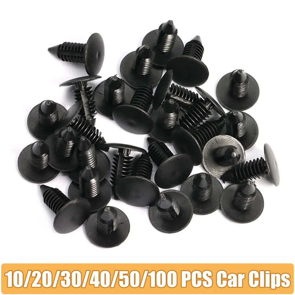 10/20/30/40/50/100Pcs 8MM Car Fastener Clip Plastic Bumper Fender Clip Screw Auto Roof Tailgate Lining Rivet Retainer For Toyota