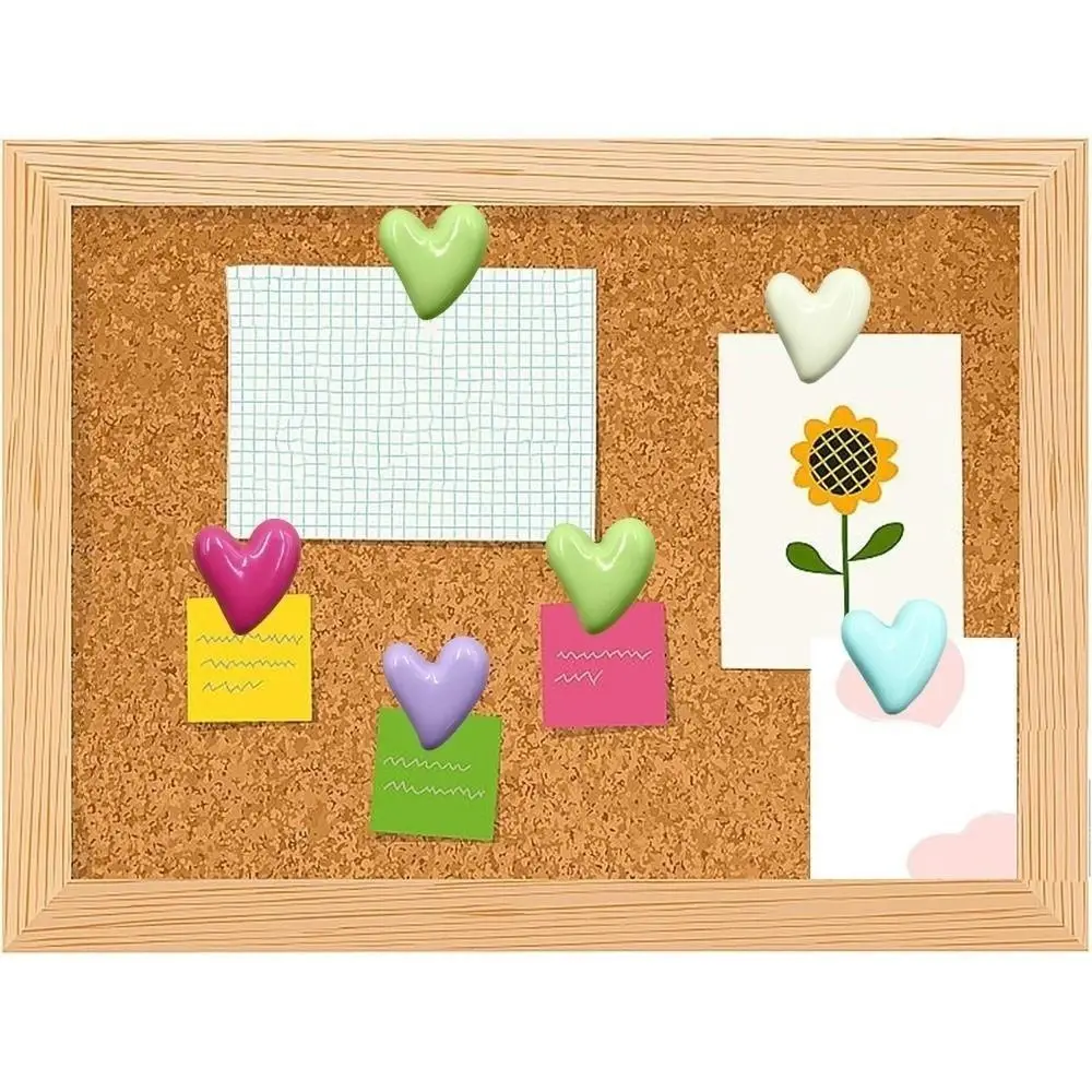 3D Irregular Heart Shape Pushpins Macaron Creative Colorful Push Pins Easy Install with Box Board Thumbtack School Stationery