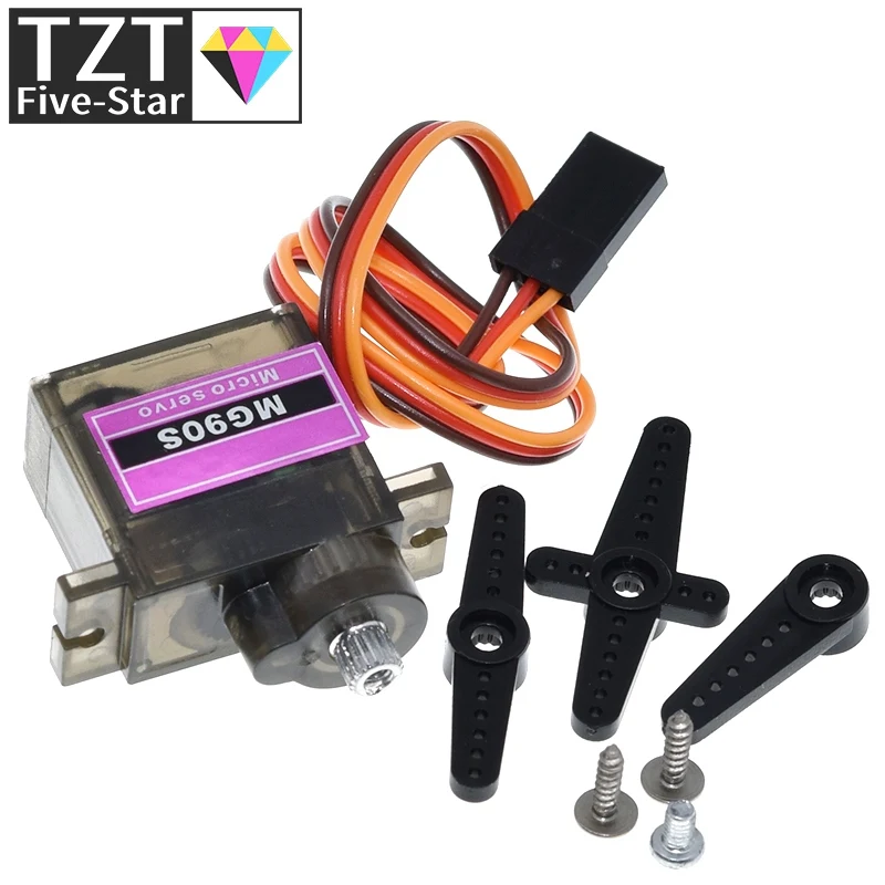 TZT  MG90S Metal gear Digital 9g Servo For Rc Helicopter plane boat car MG90 9G IN STOCK