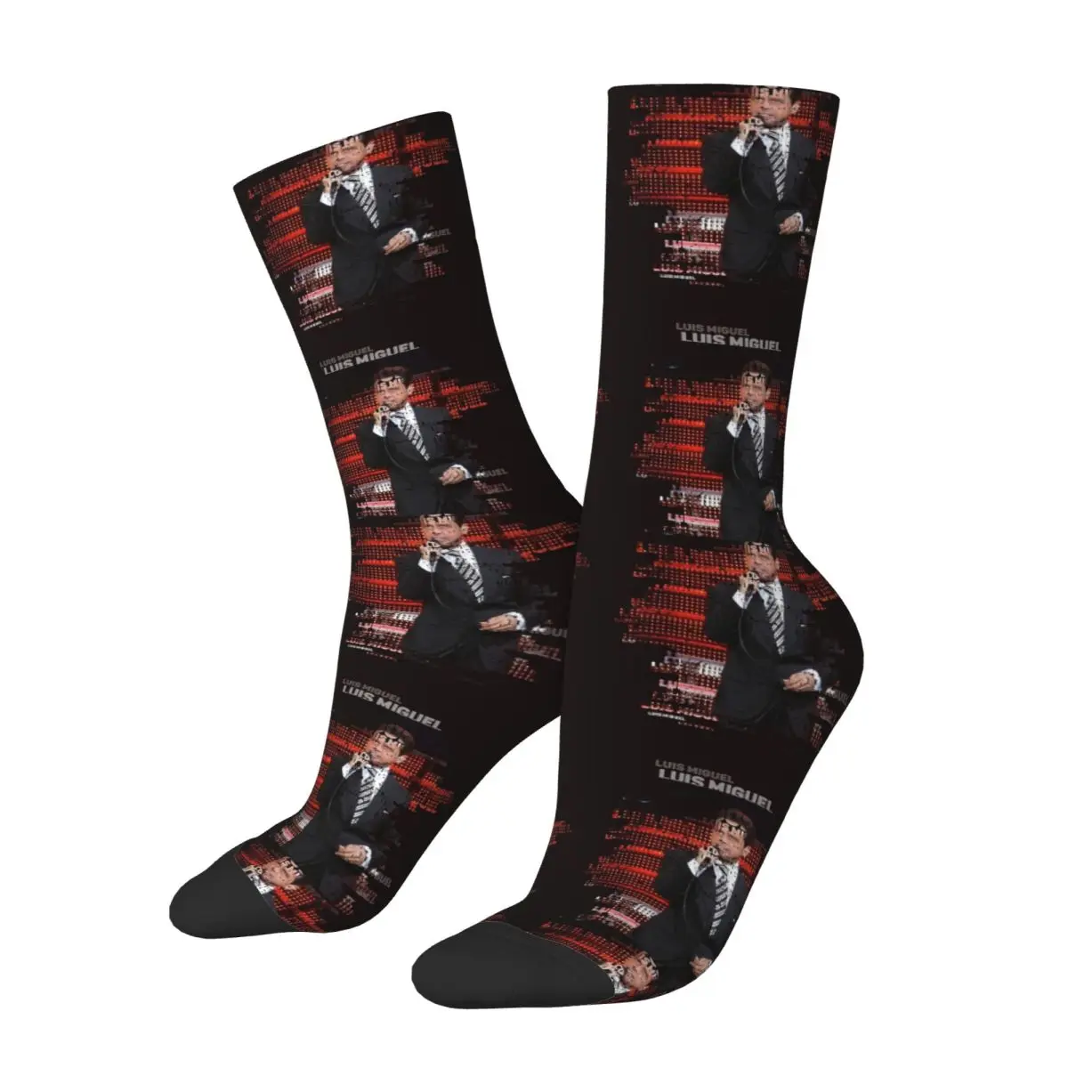 Luis Miguel Tour 2024 Mexican Singer Socks El Sol De Mexico Trendy Stockings Autumn Anti-Slip Adults Men Socks Cycling Socks