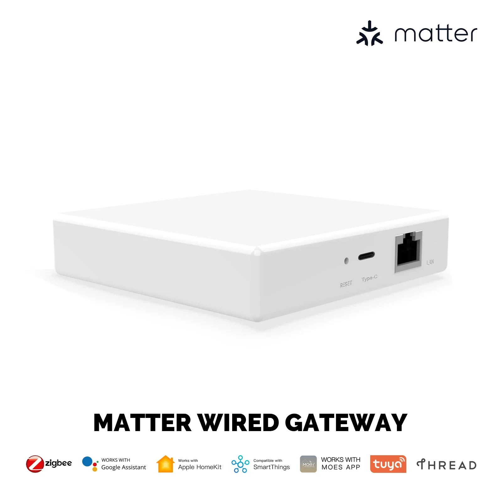MOES Tuya ZigBee Wireless Gateway Hub Bedraad Multi-mode Bridge Bluetooth-afstandsbediening Mesh Smart Life APP Alexa Google Home