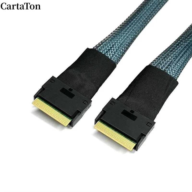 KinKuo Slimsas 8i AntiSkew cable PCIe Gen4 24G 0.6m sff8654 slimsas 8i cable for computer
