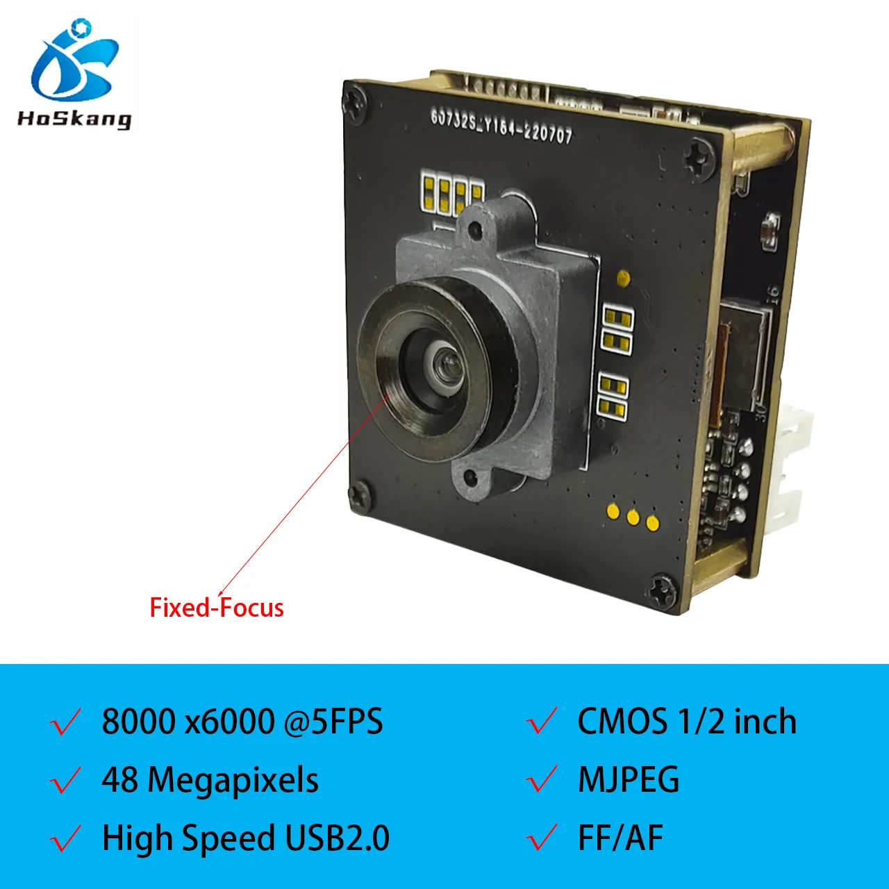 

48 Megapixel Ultra HD Camera Module USB Fast AF 8000*6000 UVC Driver Free USB For Document Scanning, Lndustrial Lnspection