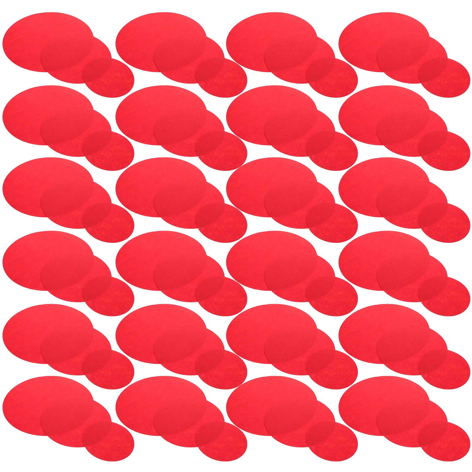 

72 PCS Felt Meal Tray Pad Ceramics Cookware Protecting Board Red Packing Plate Protectors