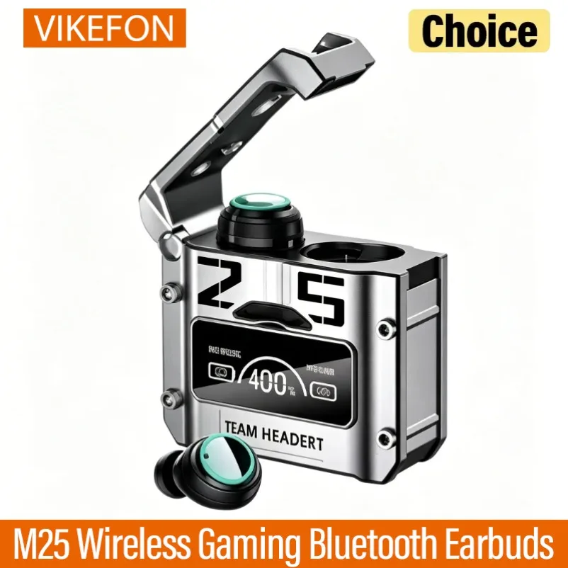 M25 Wireless Bluetooth Gaming Earbuds 5.3 Version Low Game Latency High Fidelity Deep Bass Soft Ear Tips For All Smart Phones