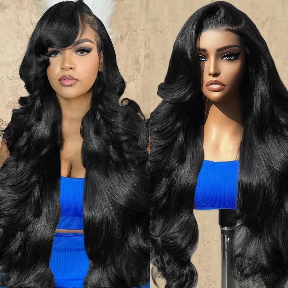 

40 44 Inch 250 Density Body Wave Lace Front Wigs Brazilian Human Hair PrePlucked 13x4 13x6 Hd Transparent Frontal Human Hair Wig