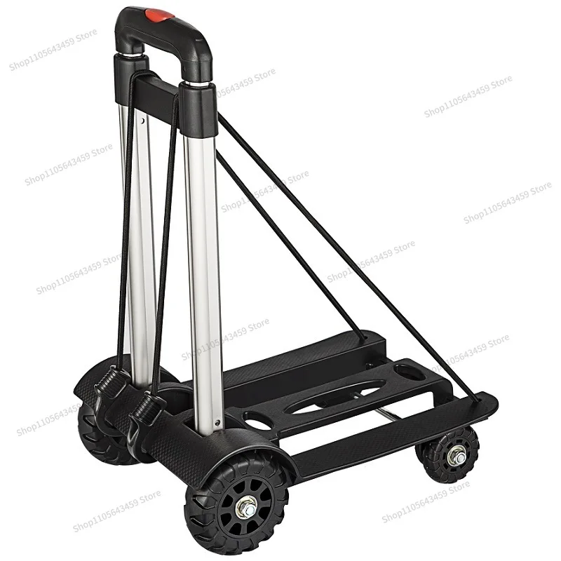 For aluminum alloy pull rod cart, portable cargo cart, folding trailer, lightweight hand-pull cart, grocery cart