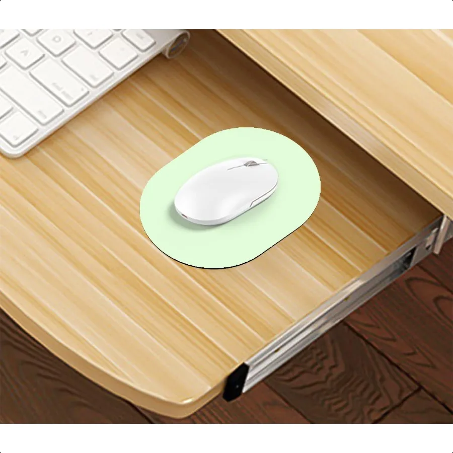 Alas Mouse Kecil Portabel Tahan Air dan Anti Selip Bagian Bawah Karet Uniseks Mouse Nirkabel Laptop Keyboard Tray Kantor Perjalanan Hijau 5.5X7
