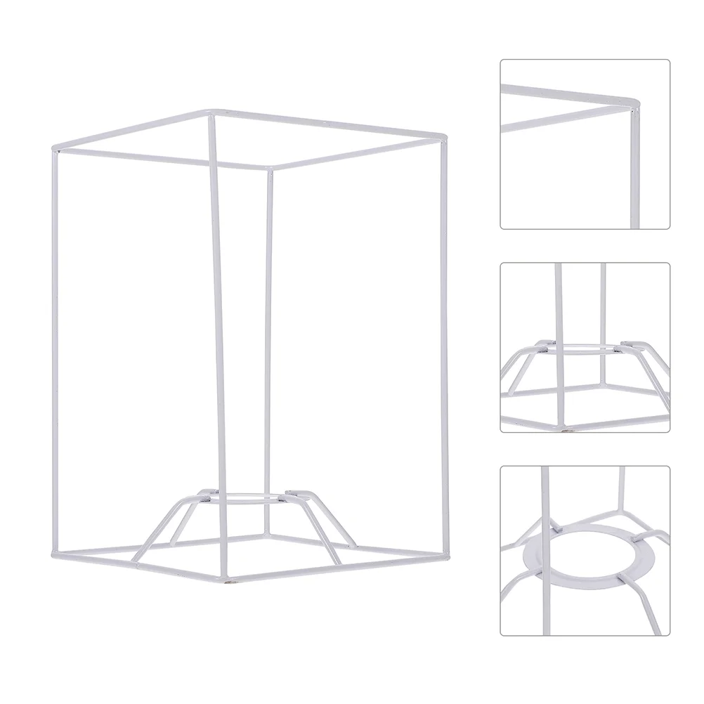 

Lampshade Frame White Table Pendant Light Stand Rustic Iron Shelf Chandelier Ceiling Accessories Construction Easy