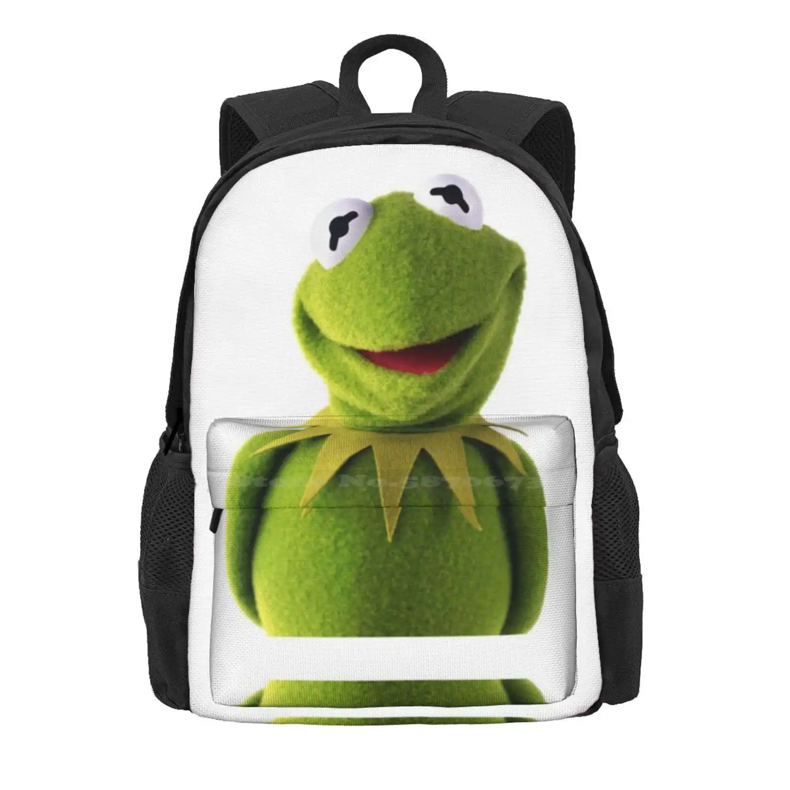 Kermit The Frog Hot Sale Schoolbag Backpack Fashion Bags Jim Henson Meme Kermit Frog Green