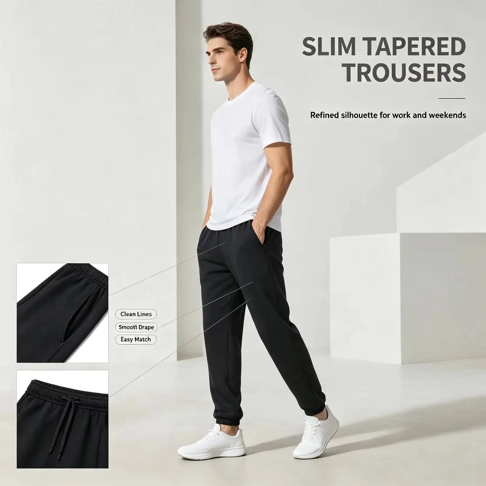 New New Under Armour Men's Sports Warm And Comfortable Casual Pants, Cuffed Sweatpants, Stylish Knitted Long Pants 6010098-001