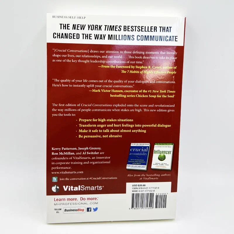 Crucial Conversations Tools for Talking When Stakes Are High. Buch über die Kommunikations-Herausforderungen der dritten Auflage