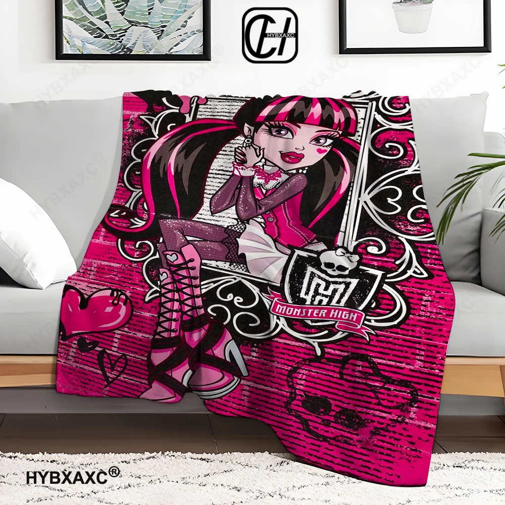 3D Monster High Anime Cartoon Blanket,Soft Throw Blanket for Home Bedroom Bed Sofa Picnic Travel Office Rest Cover Blanket Kids