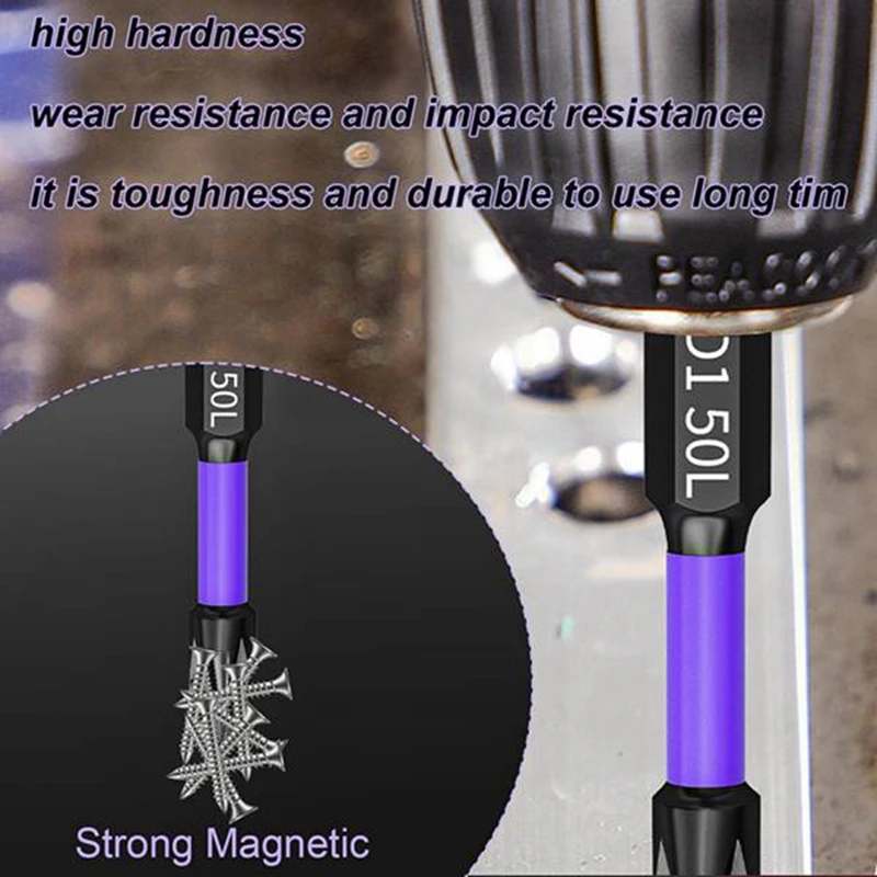 

ABEZ Magnetic Screwdriver Bit Set, 12Pcs Magnetic Bits Drill Bits, D1 Alloy Steel Impact Resistance and Non-Slip Toothed Bits