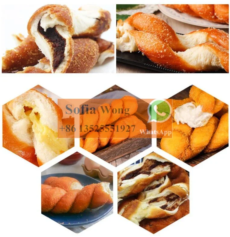 Automatic Sweet Crispy Wheat Flour Snacks Extruding Twisted Food Making Machine  Big Dough Twist Forming Braiding