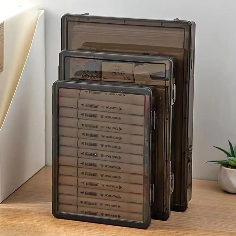 New Plastic Certificate Storage Box A4 Transparent A4 File Box Multifunctional Dustproof Data Sorting Box Certificate Storage