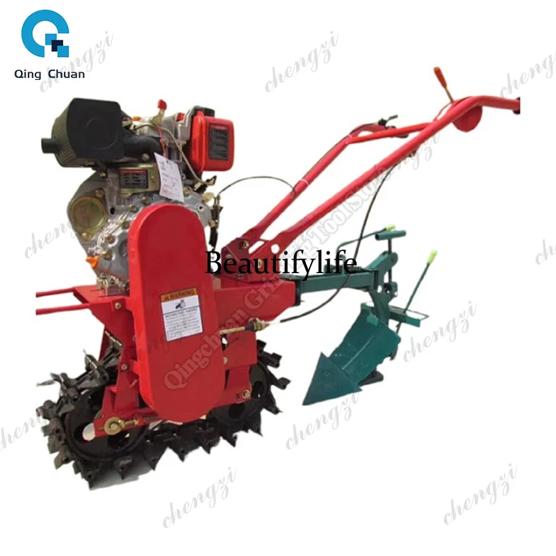A172 Tracked Micro Tiller Chain Rail Type Small Household Hillside Cultivation Ditching Machine Walking Rotary Cultivator