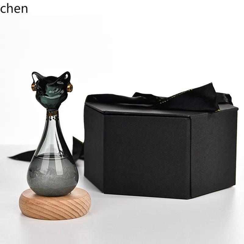 Cz high borosilicate glass cat storm bottle birthday gift gift cat weather bottle ornament gift box