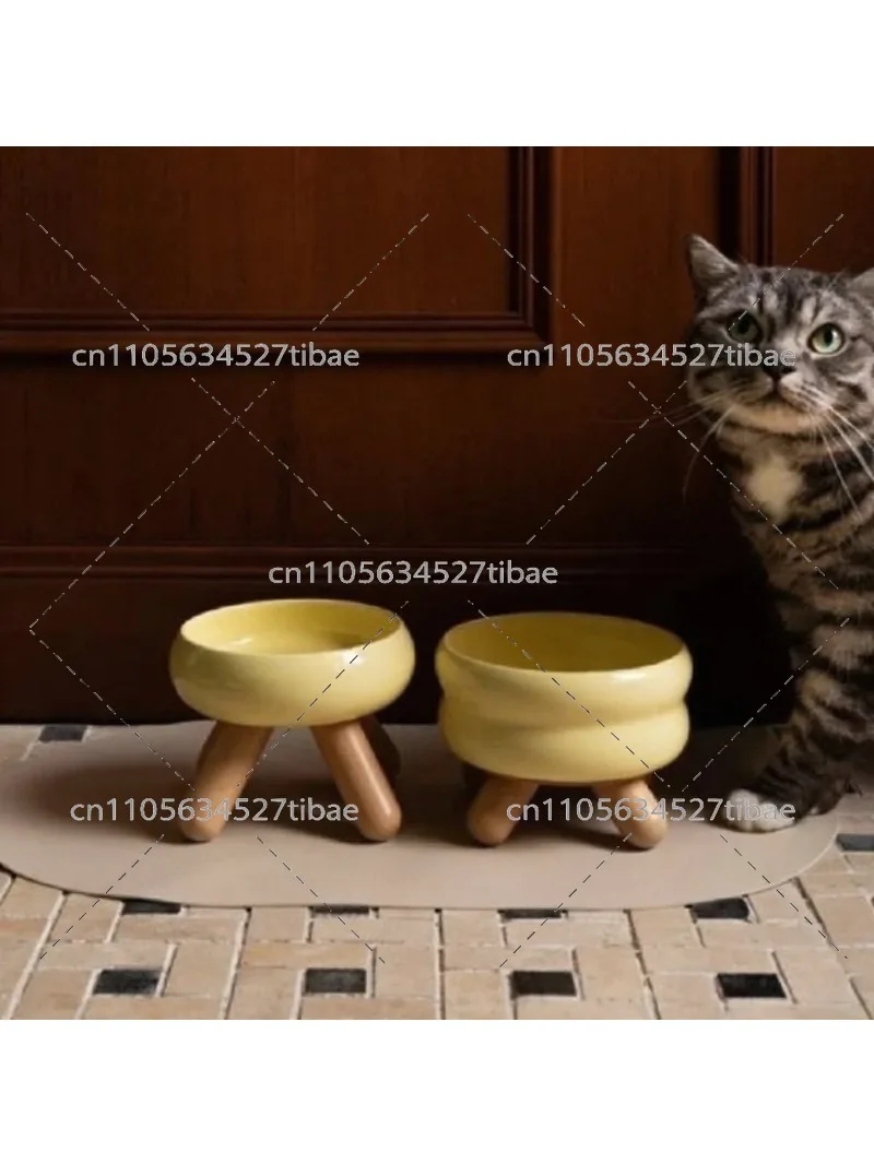 Ceramic Cat Food Bowl Colored Pet Water Dish for Cats Dogs Kitten Feeding Bowl Supplies