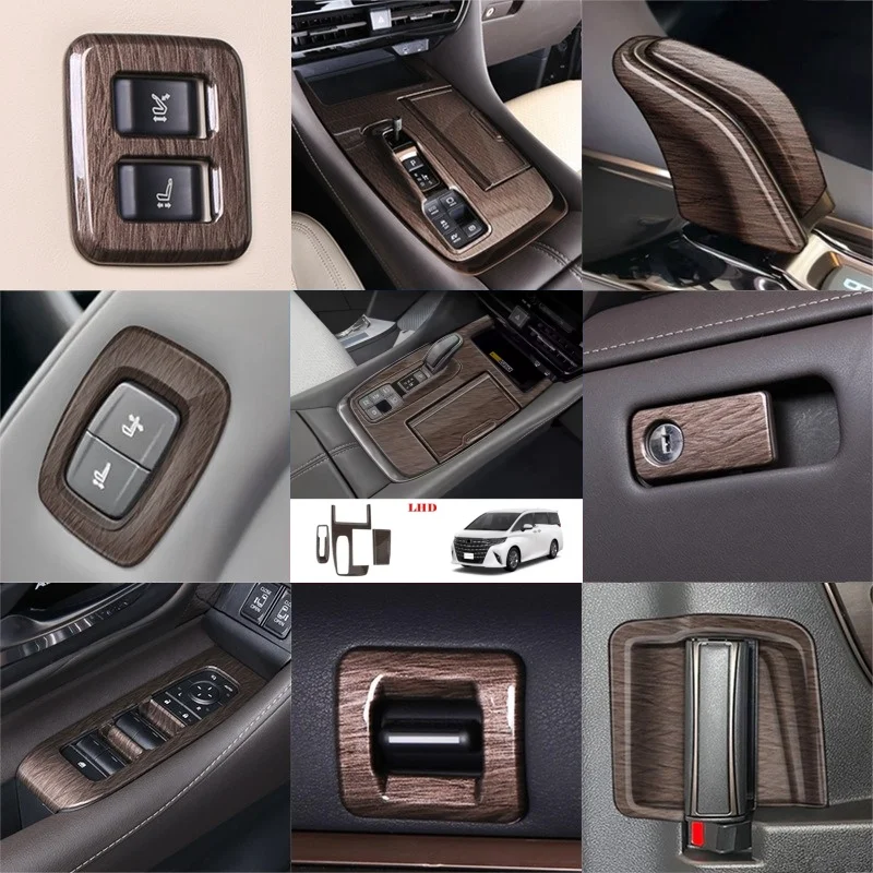 

LHD RHD For Toyota Alphard Vellfire 40 Series 2023 2024 Interior Accessories Window Switch Gear Shift Panel Trim AC Outlet Cover