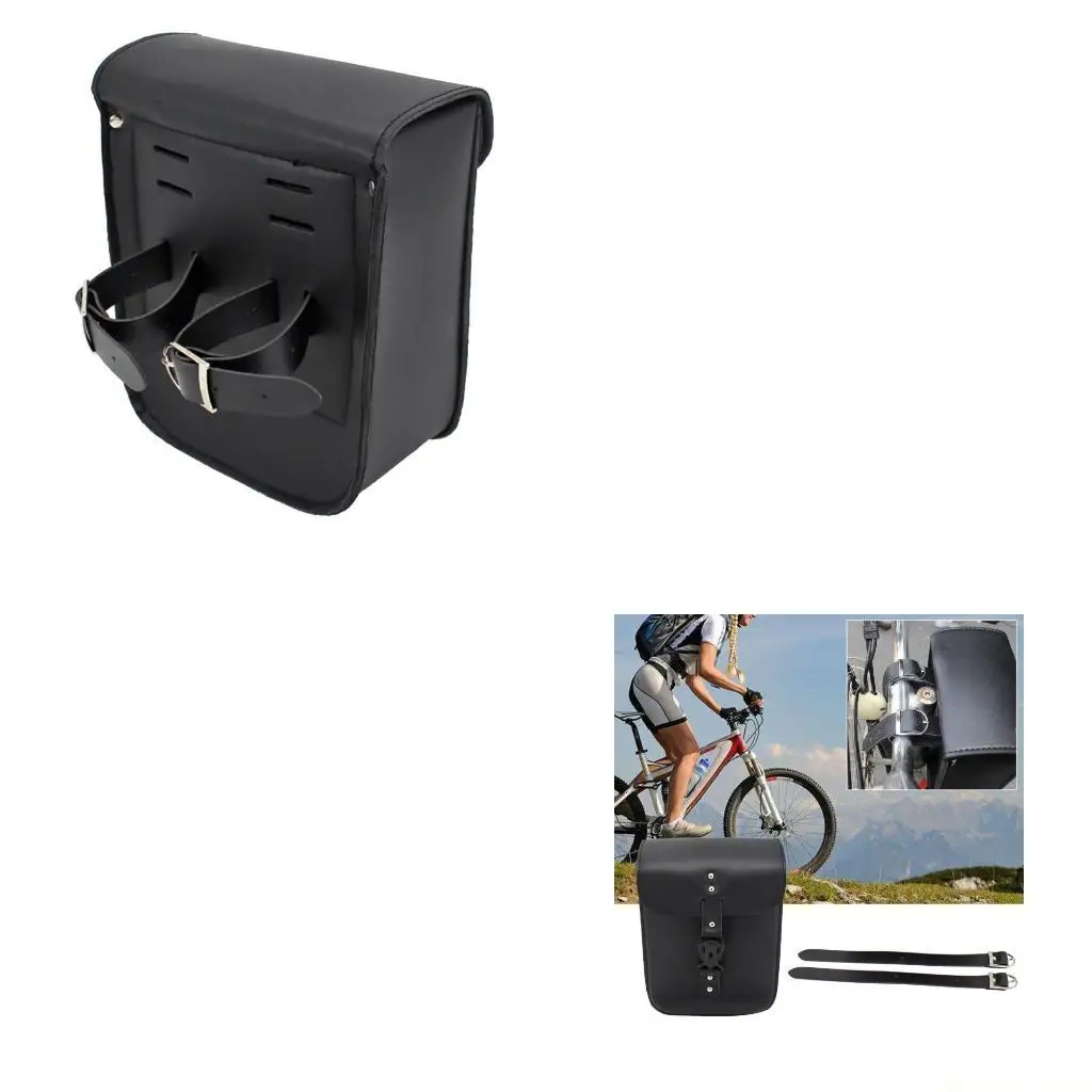 

31BE Motorcycle Saddlebags Side Bags Double Strap Saddle Bags Leather Storage