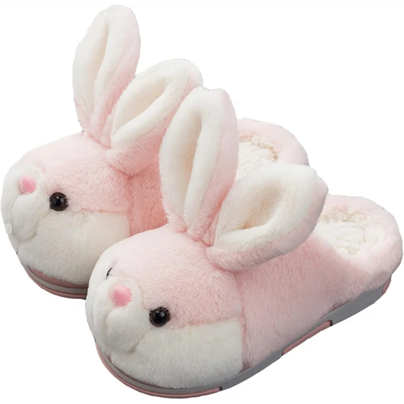 

Women's Cute Bunny Animals Slippers Interesting Comfortable Furry Slippers Soft Plush Winter season Keep warm Home Slippers