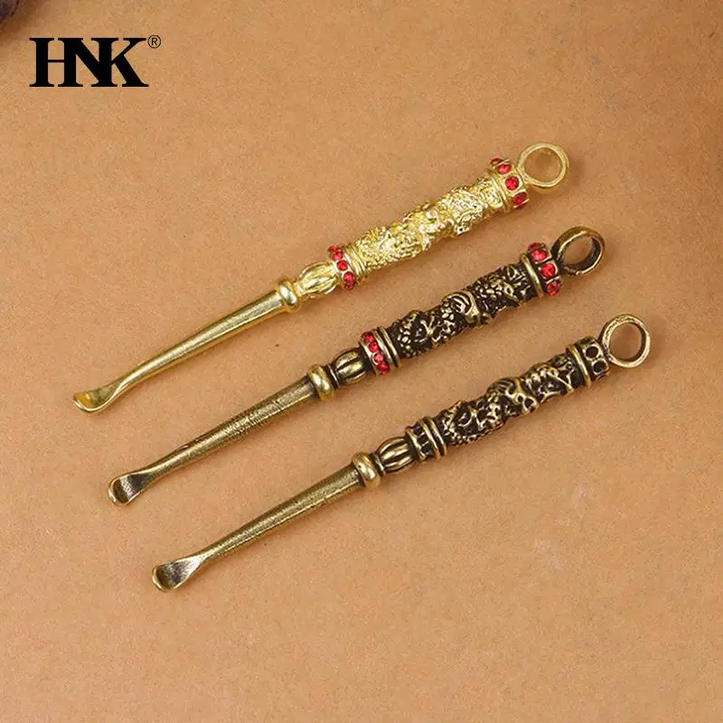 

1PCS Portable Retro Brass Dragon Ear Cleaning Tool Ear Spoons Ear Pick Ear Wax Remover Curette Cleaner Keychain Pendants