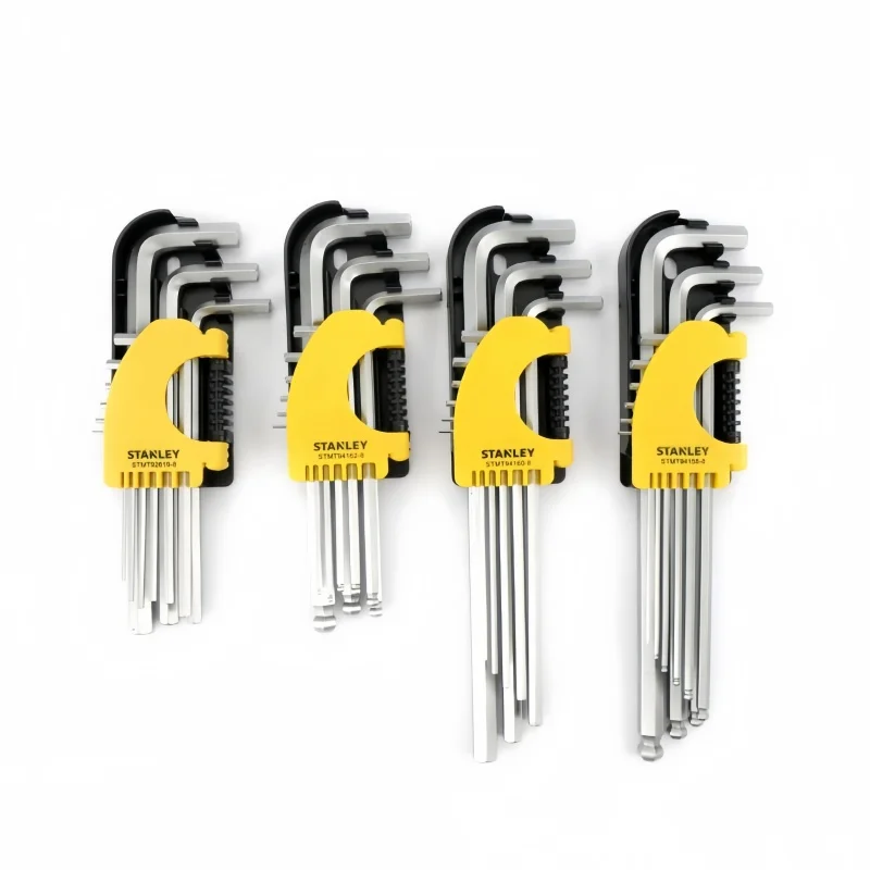 Stanley 9-Piece Metric Hex Key Wrench Set Long Flat Head Hex Wrenches Extended Flat And Ball End Metric Hex Wrenches