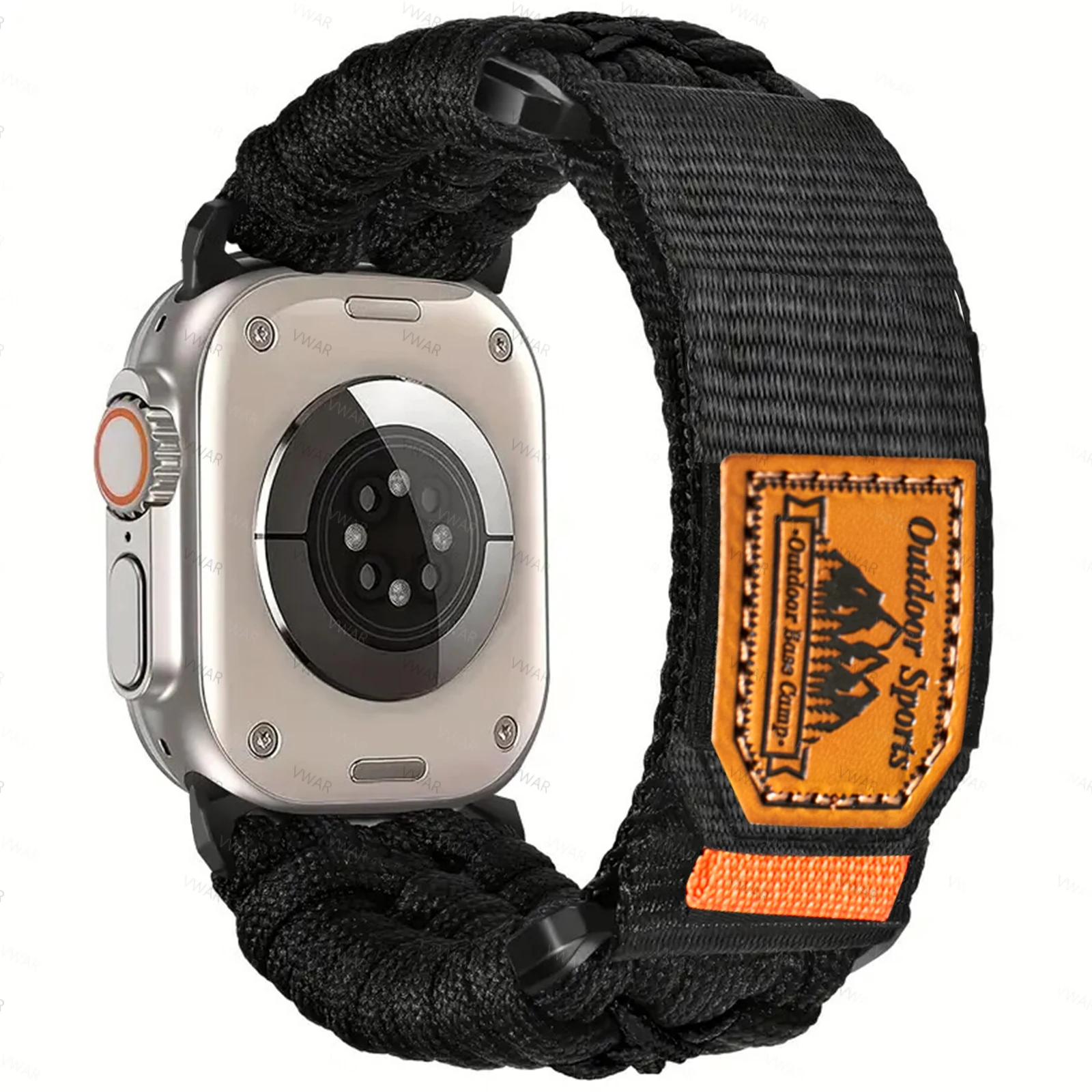 Vwar Tali Jam Tangan Nylon Tenun Tangan untuk Apple Watch Ultra 3/2/1 Tali Nylon Kokoh untuk iWatch Seri 11 10 9 8 7 6 5 SE 3/2 correas